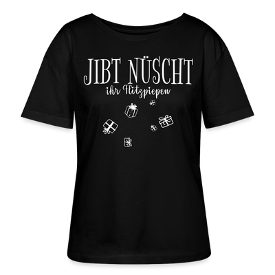 JIBT NÜSCHT IHR FLITZPIEPEN-Rundhals Frauen Bio-T-Shirt - Schwarz