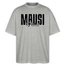 MAUSI UND MOTTI-Oversized Unisex Bio T-Shirt - Grau meliert