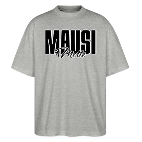 MAUSI UND MOTTI-Oversized Unisex Bio T-Shirt - Grau meliert