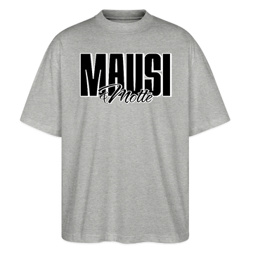 MAUSI UND MOTTI-Oversized Unisex Bio T-Shirt - Grau meliert