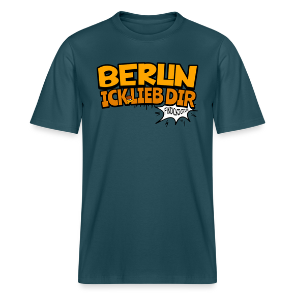 BERLIN ICK LIEB DIR - Relaxed Fit Unisex Bio-T-Shirt - Dunkles Petrol