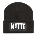 Berliner Kosewort-MOTTE-Beanie - Dunkelgrau