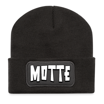 Berliner Kosewort-MOTTE-Beanie - Dunkelgrau