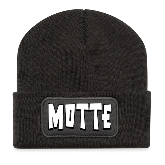 Berliner Kosewort-MOTTE-Beanie - Dunkelgrau
