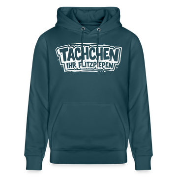 TACHCHEN IHR FLITZPIEPEN-Unisex Bio-Hoodie mit Berliner Schnauze - Dunkles Petrol