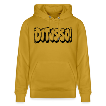 Berlin Hoodie „DIT IS SO!“ – Unisex Bio-Hoodie mit Berliner Schnauze - Ocker