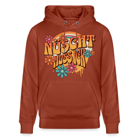 BERLINER RETRO-NÜSCHT MUSS ICK-Unisex Bio-Hoodie - Terrakotta