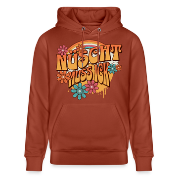 BERLINER RETRO-NÜSCHT MUSS ICK-Unisex Bio-Hoodie - Terrakotta