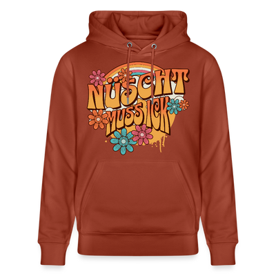 BERLINER RETRO-NÜSCHT MUSS ICK-Unisex Bio-Hoodie - Terrakotta