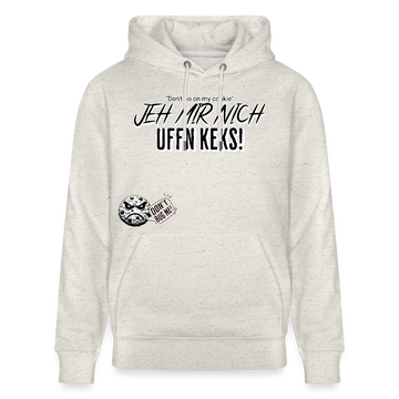 JEH MIR NICH UFFN KEKS-Unisex Bio-Hoodie - Beige meliert
