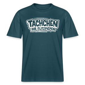 TACHCHEN IHR FLITZPIEPEN- RELAXED FIT Unisex Bio T-Shirt mit Berliner Schnauze - Dunkles Petrol
