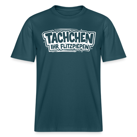 TACHCHEN IHR FLITZPIEPEN- RELAXED FIT Unisex Bio T-Shirt mit Berliner Schnauze - Dunkles Petrol