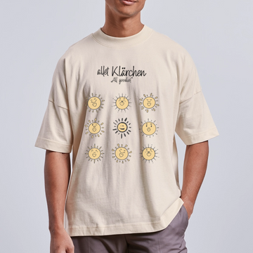 allet KLÄRCHEN-Unisex Oversize Bio-T-Shirt - Naturweiß