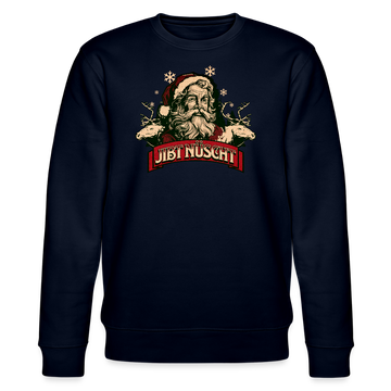 JIBT NÜSCHT zu Weihnachten in Berlin-Unisex Bio-Sweatshirt - Navy