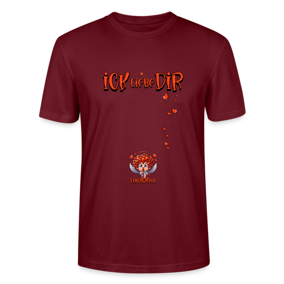 ICK LIEBE DIR-Unisex T-Shirt BIO - Burgunderrot