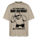 Berliner Bär Shirt-NETT KANN ICK OOCH-Oversized Unisex Bio T-Shirt - Steingrau