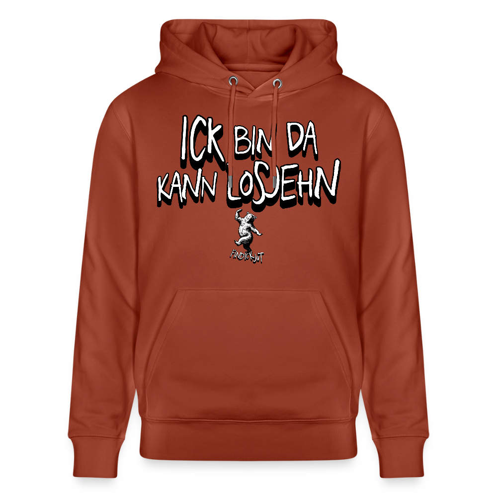 ICK BIN DA-Unisex Bio-Hoodie - Terrakotta