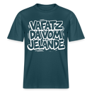 Berliner Spruch-VAFATZ DA VOM JELÄNDE- RELAXED FIT Unisex Bio T-Shirt - Dunkles Petrol