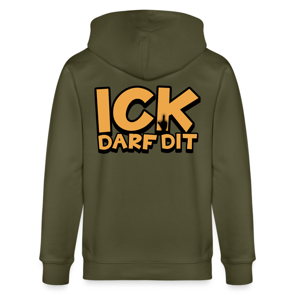 ICK DARF DIT - Unisex Bio-Kapuzenjacke - Khaki