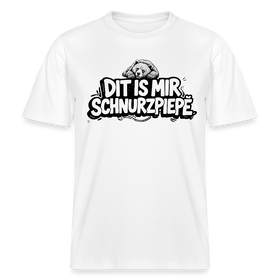 Berliner Bär-DIT IS MIR SCHNURZPIEPE-RELAXED FIT Unisex bio T-Shirt - Weiß