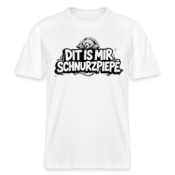 Berliner Bär-DIT IS MIR SCHNURZPIEPE-RELAXED FIT Unisex bio T-Shirt - Weiß