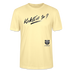 schwarzer, weiss umrandeter Schriftzug "Kiekst'n so?" im Berliner Dialekt, geschrieben in einer dynamischen, handgezeichneten Pinselstrich-Optik. - auf Bio unisex T-shirt- Creme