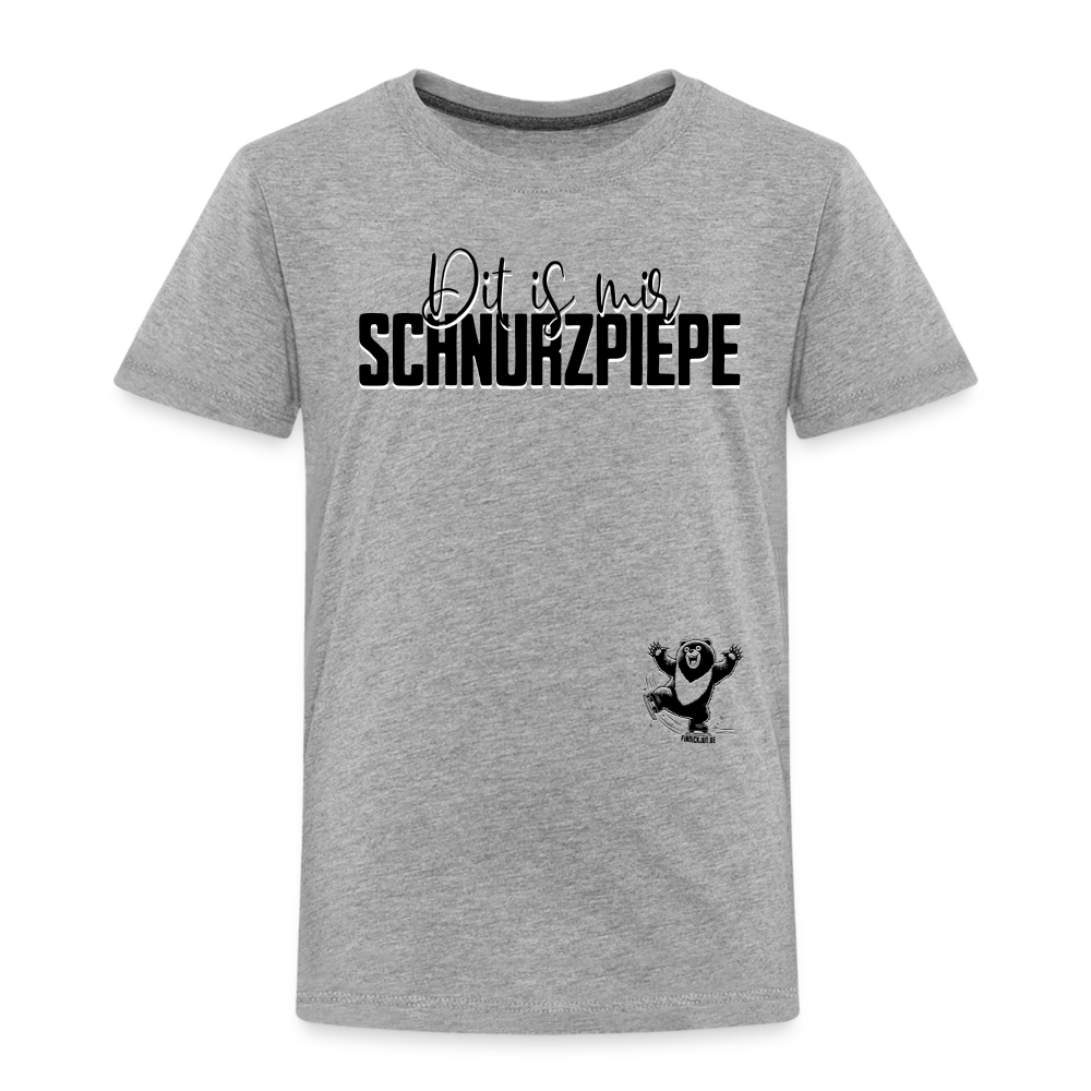 SCHNURZPIEPE - Kinder Premium T-Shirt - Grau meliert