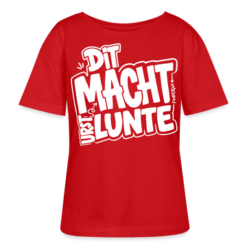 Berlin Shirt mit Spruch-DIT MACHT URST LUNTE-Rundhals Frauen Bio-T-Shirt - Rot