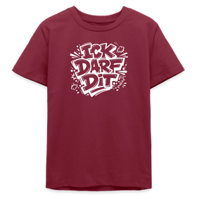 ICK DARF DIT-Teenager T-Shirt für Berliner Gören - Burgunderrot