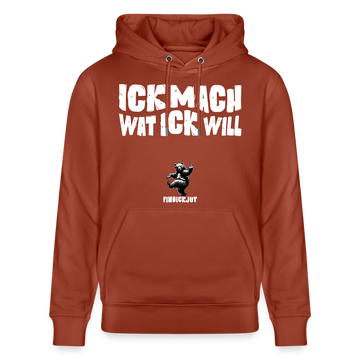 ICK MACH WAT ICK WILL-Unisex Bio-Hoodie - Terrakotta
