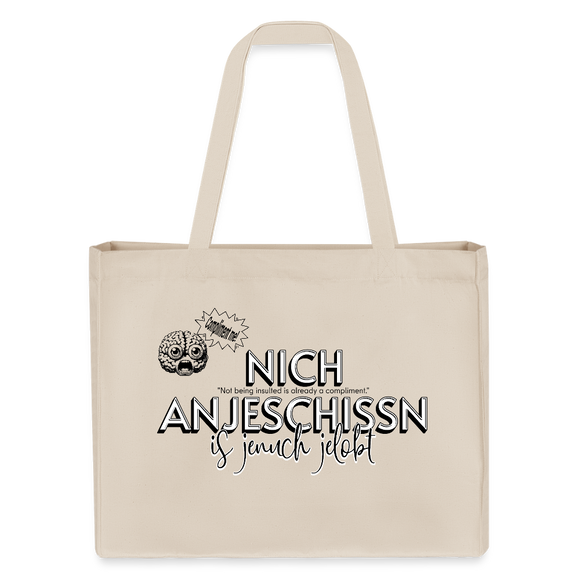 BERLINER EFFIZIENZ 'Dit Lob'- Einkaufstasche - Naturweiß