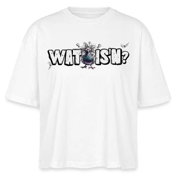 WAT IS'N?-Frauen Boxy Bio-T-Shirt - Weiß