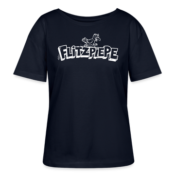 FLITZPIEPE- Rundhals Frauen Bio-T-Shirt für verpeilte Berlinerinnen - Navy