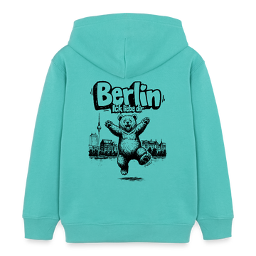 Berlin Souvenir-Kinder Bio-Hoodie-BERLIN ICK LIEBE DIR - Poolblau