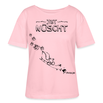 WEihnachten in Berlin25-JIBT NÜSCHT-Rundhals Frauen Bio-T-Shirt - Hellrosa