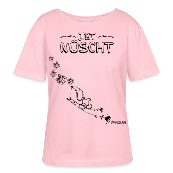 WEihnachten in Berlin25-JIBT NÜSCHT-Rundhals Frauen Bio-T-Shirt - Hellrosa