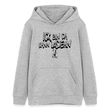 ICK BIN DA-Teenager Bio-Hoodie - Grau meliert
