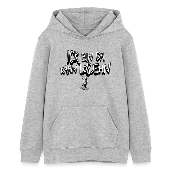 ICK BIN DA-Teenager Bio-Hoodie - Grau meliert