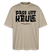 Berliner Spruch-PASS UFF KEULE-Oversized Unisex Bio T-Shirt - Steingrau