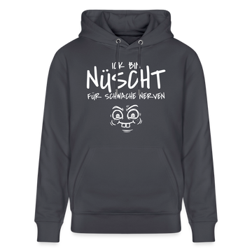 ICK BIN NÜSCHT FÜR SCHWACHE NERVEN-Unisex Bio-Hoodie - Indigoblau