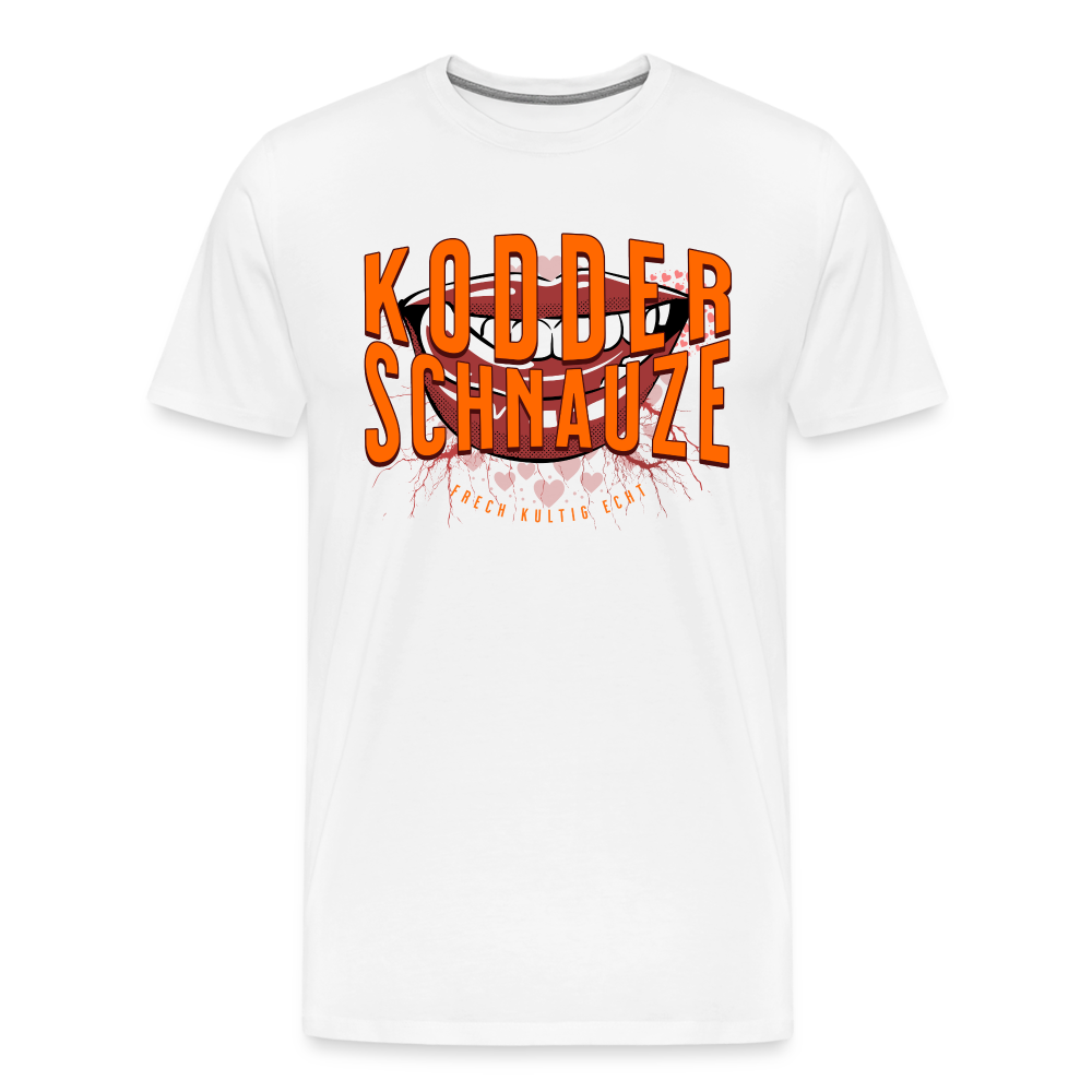 KODDERSCHNAUZE - Männer Premium T-Shirt - Weiß