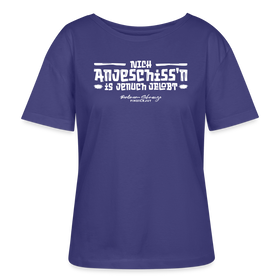 Berliner Spruch-NICH ANJESCHISSN-Rundhals Frauen Bio-T-Shirt mit echt Berliner Schnauze - Dämmerung