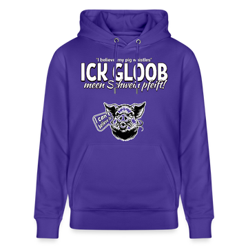 ICK GLOOB MEEN SCHWEIN PFEIFT!-Unisex Bio-Hoodie II - Purple Love 