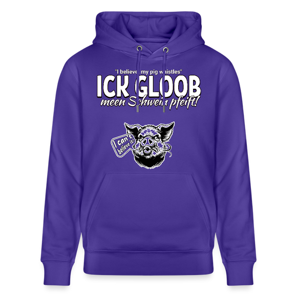 ICK GLOOB MEEN SCHWEIN PFEIFT!-Unisex Bio-Hoodie II - Purple Love 