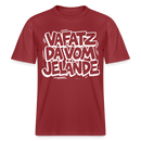Berliner Spruch-VAFATZ DA VOM JELÄNDE- RELAXED FIT Unisex Bio T-Shirt - Erdrot