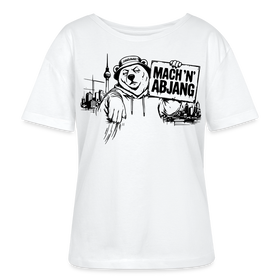 Dit is Berlin-MACH 'N ABJANG-Rundhals Frauen Bio-T-Shirt - Weiß