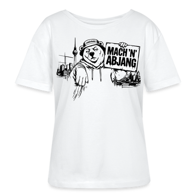 Dit is Berlin-MACH 'N ABJANG-Rundhals Frauen Bio-T-Shirt - Weiß