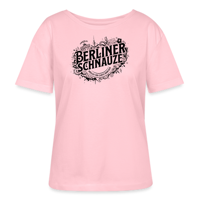 BERLINER SCHNAUZE-Rundhals Frauen Bio-T-Shirt II - Hellrosa