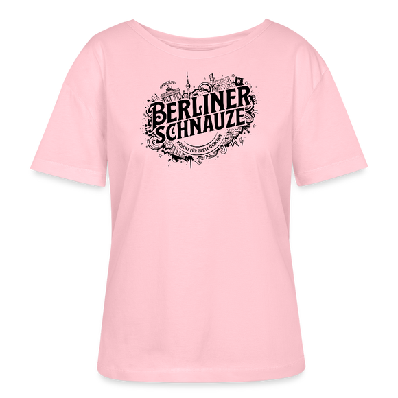 BERLINER SCHNAUZE-Rundhals Frauen Bio-T-Shirt II - Hellrosa