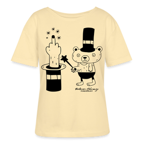 Dit Berlin Rundhals Frauen Bio-T-Shirt-OHNE WORTE - Creme
